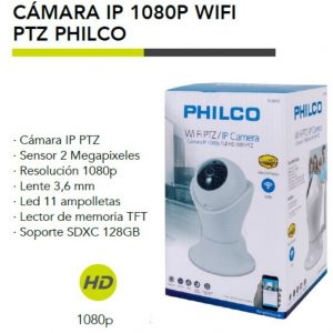 CAMARA PHILCO W3870 IP 1080P FULL HD WIFI PTZ