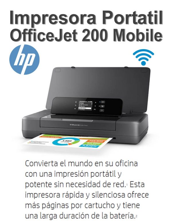 IMPRESORA HP 200 PORTATIL OFFICEJET MOBILE