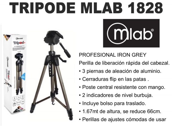 TRIPODE MICROLAB 1828 PROFESIONAL IRON GREY