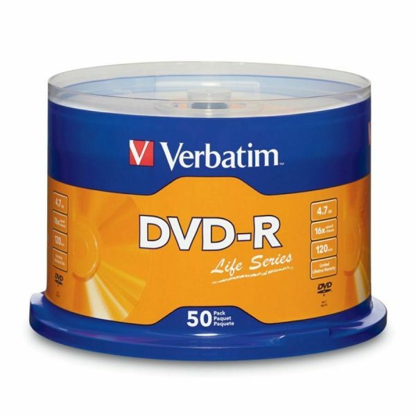 DVD -R VERBATIM PACK 50UNS. 4.7GB 120MINUTOS 16X 97176