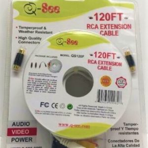 CABLE RCA EXTENSION 18MTS. Q-SEE QS60F AUDIO/VIDEO