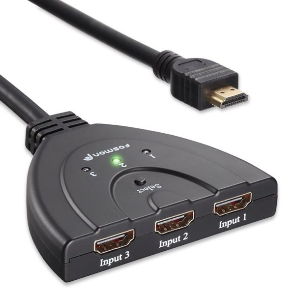 SPLITTER HDMI 3X1 HUB 3 ENTRADAS HDMI HEMBRA + 1 SALIDA HDMI MACHO 31HDMI31525